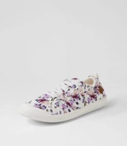 Vex White Boho Canvas Sneakers -Lynx Shoes Shop BW10015WFSCA 3