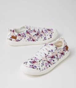 Vex White Boho Canvas Sneakers -Lynx Shoes Shop BW10015WFSCA 6