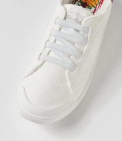 Vex White Petal Linen Sneakers -Lynx Shoes Shop BW10015WTMQG 5