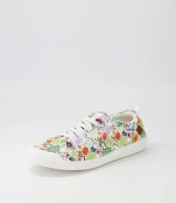 Vex Off White Tropical Canvas Sneakers 8 Vex Off White Tropical Canvas Sneakers -Lynx Shoes Shop BW10015WW5CA 3