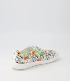 Vex Off White Tropical Canvas Sneakers 9 Vex Off White Tropical Canvas Sneakers -Lynx Shoes Shop BW10015WW5CA 4
