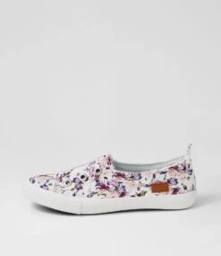 Aussie Off White Boho Canvas Sneakers