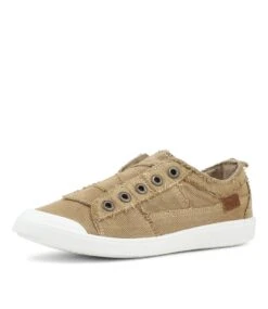 Vara Cream Coffee Canvas Sneakers -Lynx Shoes Shop BW10069EMMCA 2
