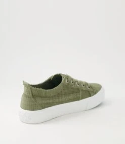 Clay Khaki Canvas Sneakers -Lynx Shoes Shop BW10076G8DCA 4