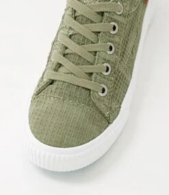 Clay Khaki Canvas Sneakers -Lynx Shoes Shop BW10076G8DCA 5