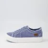 Clay Coastal Blue Smoked Canvas Sneakers 1 Clay Coastal Blue Smoked Canvas Sneakers -Lynx Shoes Shop BW10076JOWCA 2