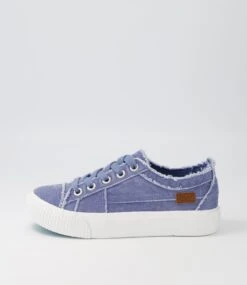 Clay Coastal Blue Smoked Canvas Sneakers