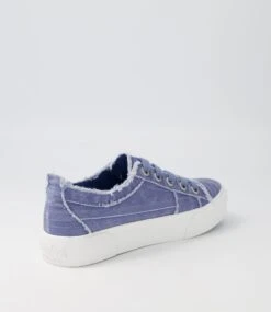 Clay Coastal Blue Smoked Canvas Sneakers -Lynx Shoes Shop BW10076JOWCA 4