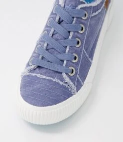 Clay Coastal Blue Smoked Canvas Sneakers -Lynx Shoes Shop BW10076JOWCA 5