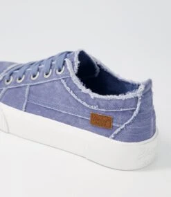 Clay Coastal Blue Smoked Canvas Sneakers -Lynx Shoes Shop BW10076JOWCA 6