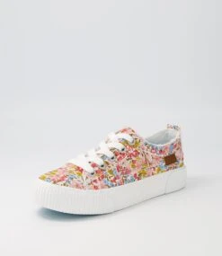 Clay Pink Passion Poppies Canvas Sneakers -Lynx Shoes Shop BW10076PW4CA 3