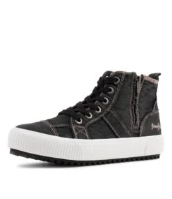 Rev Black Smoked Canvas Sneakers -Lynx Shoes Shop BW10089B3SCA 2