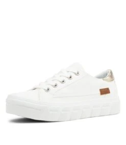 Sidekick White Champagne Canvas Sneakers -Lynx Shoes Shop BW10091WZFCA 2