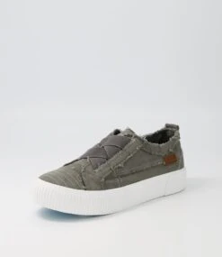 Create Steelgray Canvas Sneakers -Lynx Shoes Shop BW10092G6TCA 3