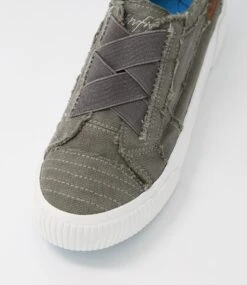 Create Steelgray Canvas Sneakers -Lynx Shoes Shop BW10092G6TCA 5
