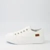 Sadie White Smoked Canvas Sneakers -Lynx Shoes Shop BW10095WW6CA 2