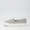 Carter Fog Grey Smoked Canvas Flat Shoes -Lynx Shoes Shop BW10097G6VCA 2