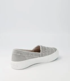 Carter Fog Grey Smoked Canvas Flat Shoes -Lynx Shoes Shop BW10097G6VCA 4