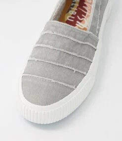 Carter Fog Grey Smoked Canvas Flat Shoes -Lynx Shoes Shop BW10097G6VCA 5
