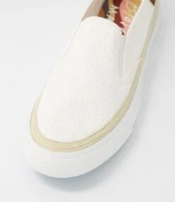 Juliet White Boho Lace Flat Shoes -Lynx Shoes Shop BW10098WFS57 5