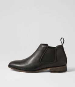 Qita Black Washed Sole Chelsea Boots