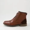 Troy Cognac Lace Up Boots -Lynx Shoes Shop C810010T07SM 2