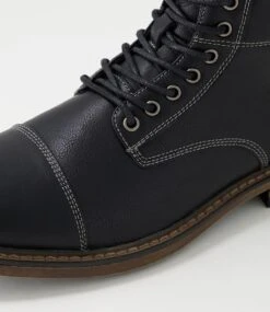 Crave Black Lace Up Boots -Lynx Shoes Shop C810012BLASM 6