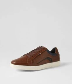 Aulk Brown Smooth Sneakers -Lynx Shoes Shop C810018BROSM 3