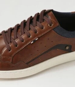 Aulk Brown Smooth Sneakers -Lynx Shoes Shop C810018BROSM 6