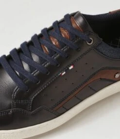 Aulk Navy Smooth Sneakers -Lynx Shoes Shop C810018DBYSM 6