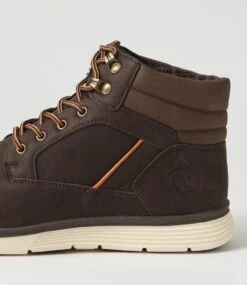 Ian Dark Brown Lace Up Boots -Lynx Shoes Shop C810022E25SM 6