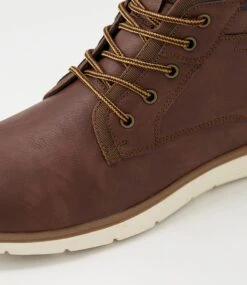 Idaho Brown Lace Up Boots -Lynx Shoes Shop C810023BROSM 6