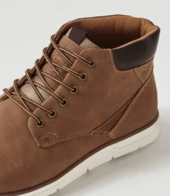 Irvine Mid Brown Lace Up Boots -Lynx Shoes Shop C810025E35SM 6