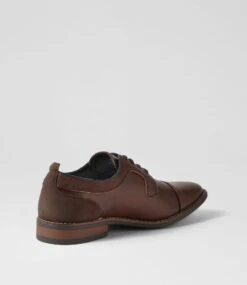 Cory Brown Smooth Lace Up Flats -Lynx Shoes Shop C810028BROSM 4