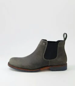 Ritter Charcoal Crazyhorse Leather Chelsea Boots