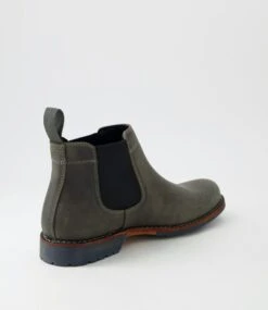 Ritter Charcoal Crazyhorse Leather Chelsea Boots -Lynx Shoes Shop CF10021G16QB 4