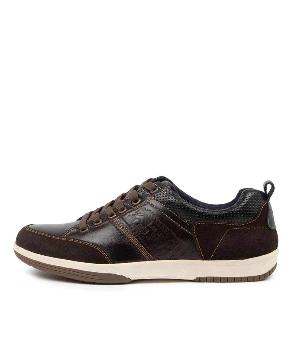 Victor Dk Brown Pull Up Leather Sneakers 3 Victor Dk Brown Pull Up Leather Sneakers