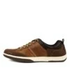 Victor Tan-brown Leather Sneakers