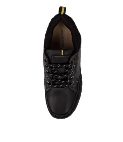 Tory Black Leather Flat Shoes -Lynx Shoes Shop CF10106BLALE 6