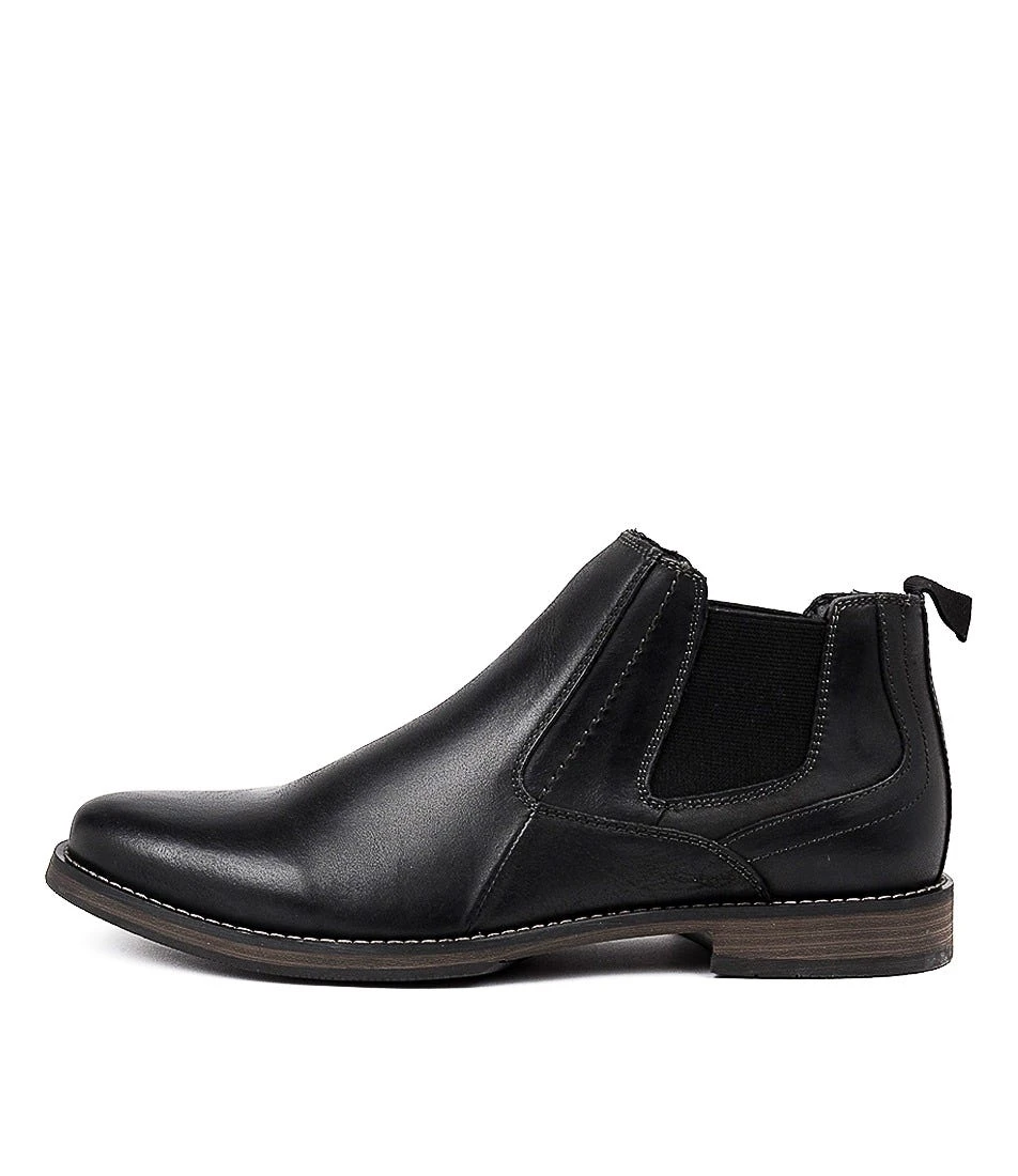 Mills Black Leather Ankle Boots 3 Mills Black Leather Ankle Boots