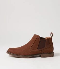 Mills Dark Tan Nubuck Chelsea Boots