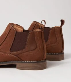 Mills Dark Tan Nubuck Chelsea Boots -Lynx Shoes Shop CF10132T30AG 6