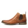 Mills Tan Leather Ankle Boots