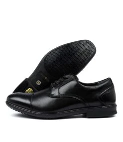 Paul Black Leather Flat Shoes -Lynx Shoes Shop CF10434BLALE 2