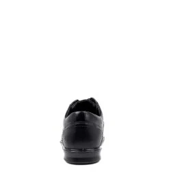 Paul Black Leather Flat Shoes -Lynx Shoes Shop CF10434BLALE 3