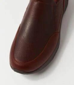 Steel Dark Brown Tumble Leather Flat Shoes -Lynx Shoes Shop CF10754E25DL 5