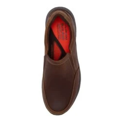 Steel Dark Brown Leather Slip Ons -Lynx Shoes Shop CF10754E25QB 6