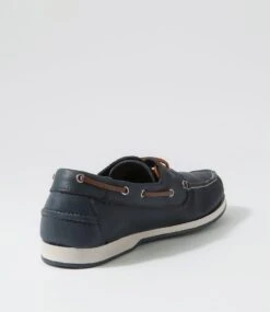 Found Navy Pitstop Leather Lace Up Flats -Lynx Shoes Shop CF10824DBYG2 4