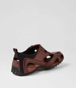 Grande Dark Brown Pull Up Leather Sandals -Lynx Shoes Shop CF10854E255Y 4