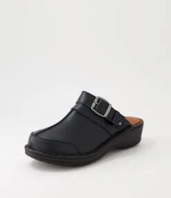 Niliya Black Leather Clogs -Lynx Shoes Shop CF11088BLALE 3